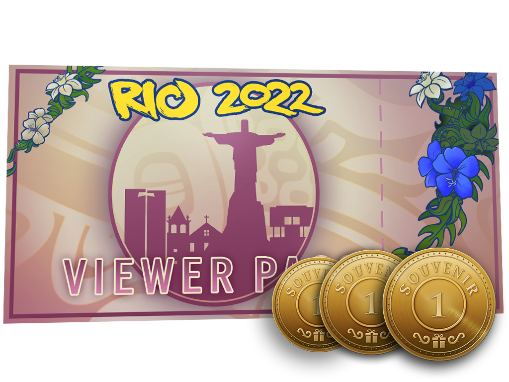 里约 2022 观众通行证 + 3 枚纪念品代币